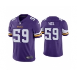 Men's Minnesota Vikings #59 Nick Vigil Purple Vapor Untouchable Limited Stitched Jersey