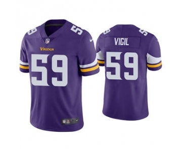 Men's Minnesota Vikings #59 Nick Vigil Purple Vapor Untouchable Limited Stitched Jersey