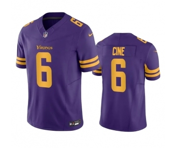 Men's Minnesota Vikings #6 Lewis Cine Purple 2023 F.U.S.E. Color Rush Stitched Jersey