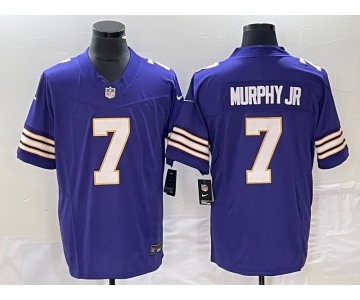 Men's Minnesota Vikings #7 Byron Murphy Jr Purple 2023 FUSE Vapor Limited Throwback Stitched Jersey