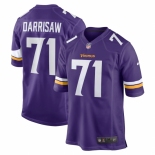 Men's Minnesota Vikings #71 Christian Darrisaw Nike Purple 2021 NFL Draft First Round Pick Game Jersey