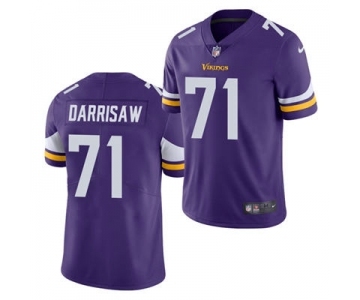 Men's Minnesota Vikings #71 Christian Darrisaw Purple 2021 Vapor Untouchable Limited Stitched Football Jersey