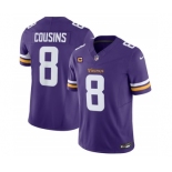 Men's Minnesota Vikings #8 Kirk Cousins Purple 2023 F.U.S.E. With 4-Star C Patch Vapor Untouchable Limited Football Stitched Jersey