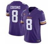 Men's Minnesota Vikings #8 Kirk Cousins Purple 2023 F.U.S.E. With 4-Star C Patch Vapor Untouchable Limited Football Stitched Jersey