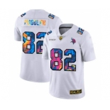 Men's Minnesota Vikings #82 Kyle Rudolph White Multi-Color 2020 Football Crucial Catch Limited Football Jersey