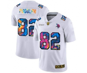 Men's Minnesota Vikings #82 Kyle Rudolph White Multi-Color 2020 Football Crucial Catch Limited Football Jersey