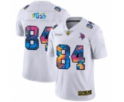 Men's Minnesota Vikings #84 Randy Moss White Multi-Color 2020 Football Crucial Catch Limited Football Jersey