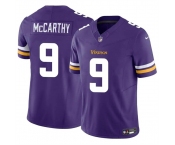 Men's Minnesota Vikings #9 J.J. McCarthy Purple 2024 Draft F.U.S.E. Vapor Untouchable Limited Football Stitched Jersey