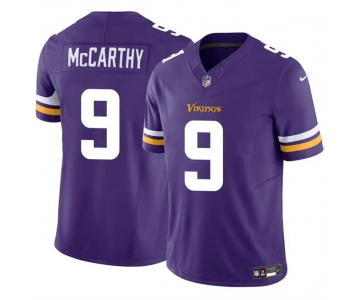 Men's Minnesota Vikings #9 J.J. McCarthy Purple 2024 Draft F.U.S.E. Vapor Untouchable Limited Football Stitched Jersey