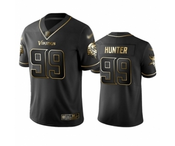 Men's Minnesota Vikings #99 Danielle Hunter Limited Black Golden Edition Football Jersey