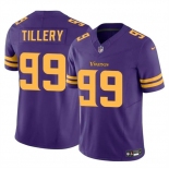 Men's Minnesota Vikings #99 Jerry Tillery Purple 2023 F.U.S.E. Color Rush Untouchable Limited Football Stitched Jersey