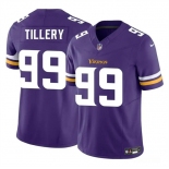 Men's Minnesota Vikings #99 Jerry Tillery Purple 2023 F.U.S.E. Vapor Untouchable Limited Football Stitched Jersey