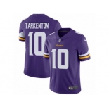 Men's Nike Minnesota Vikings #10 Fran Tarkenton Vapor Untouchable Limited Purple Team Color NFL Jersey