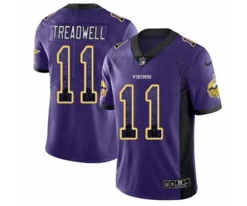 Men's Nike Minnesota Vikings #11 Laquon Treadwell Limited Purple Rush Drift Fashion NFL Jersey