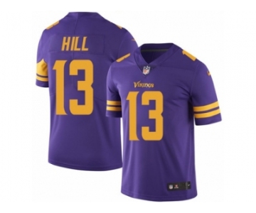 Men's Nike Minnesota Vikings #13 Shaun Hill Limited Purple Rush NFL Jersey