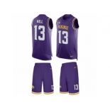 Men's Nike Minnesota Vikings #13 Shaun Hill Limited Purple Tank Top Suit NFL Jersey