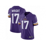 Men's Nike Minnesota Vikings #17 Jarius Wright Vapor Untouchable Limited Purple Team Color NFL Jersey