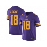 Men's Nike Minnesota Vikings #18 Jeff Locke Limited Purple Rush NFL Jersey