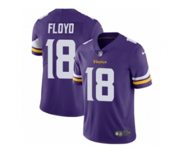 Men's Nike Minnesota Vikings #18 Michael Floyd Vapor Untouchable Limited Purple Team Color NFL Jersey