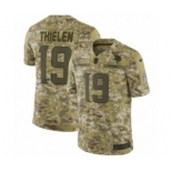 Men's Nike Minnesota Vikings #19 Adam Thielen Limited Camo 2018 Salute to Service NFL Jersey