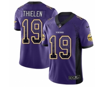 Men's Nike Minnesota Vikings #19 Adam Thielen Limited Purple Rush Drift Fashion NFL Jersey