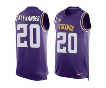 Men's Nike Minnesota Vikings #20 Mackensie Alexander Limited Purple Player Name & Number Tank Top NFL Jersey