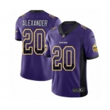 Men's Nike Minnesota Vikings #20 Mackensie Alexander Limited Purple Rush Drift Fashion NFL Jersey