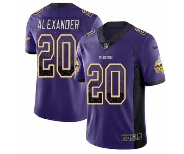 Men's Nike Minnesota Vikings #20 Mackensie Alexander Limited Purple Rush Drift Fashion NFL Jersey