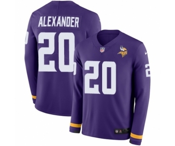 Men's Nike Minnesota Vikings #20 Mackensie Alexander Limited Purple Therma Long Sleeve NFL Jersey