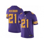 Men's Nike Minnesota Vikings #21 Jerick McKinnon Limited Purple Rush NFL Jersey