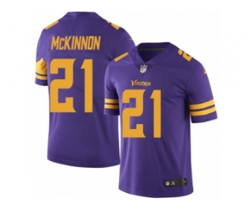 Men's Nike Minnesota Vikings #21 Jerick McKinnon Limited Purple Rush NFL Jersey