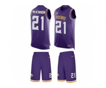 Men's Nike Minnesota Vikings #21 Jerick McKinnon Limited Purple Tank Top Suit NFL Jersey