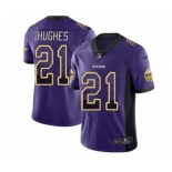 Men's Nike Minnesota Vikings #21 Mike Hughes Limited Purple Rush Drift Fashion NFL Jersey