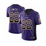 Men's Nike Minnesota Vikings #22 Harrison Smith Limited Purple Rush Drift Fashion NFL Jersey