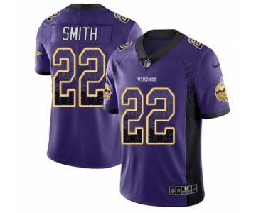 Men's Nike Minnesota Vikings #22 Harrison Smith Limited Purple Rush Drift Fashion NFL Jersey