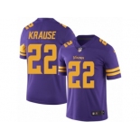 Men's Nike Minnesota Vikings #22 Paul Krause Limited Purple Rush NFL Jersey