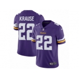 Men's Nike Minnesota Vikings #22 Paul Krause Vapor Untouchable Limited Purple Team Color NFL Jersey