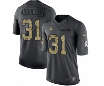 Men's Nike Minnesota Vikings #31 Ameer Abdullah Limited Black 2016 Salute to Service NFL Jersey