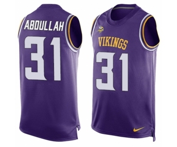 Men's Nike Minnesota Vikings #31 Ameer Abdullah Limited Purple Player Name & Number Tank Top NFL Jersey