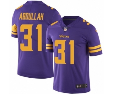 Men's Nike Minnesota Vikings #31 Ameer Abdullah Limited Purple Rush Vapor Untouchable NFL Jersey