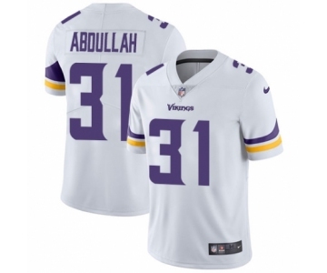 Men's Nike Minnesota Vikings #31 Ameer Abdullah White Vapor Untouchable Limited Player NFL Jersey