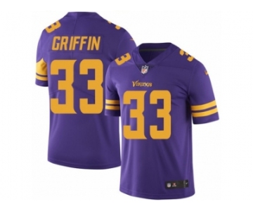 Men's Nike Minnesota Vikings #33 Michael Griffin Limited Purple Rush NFL Jersey