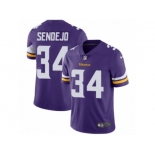 Men's Nike Minnesota Vikings #34 Andrew Sendejo Vapor Untouchable Limited Purple Team Color NFL Jersey