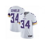 Men's Nike Minnesota Vikings #34 Andrew Sendejo Vapor Untouchable Limited White NFL Jersey