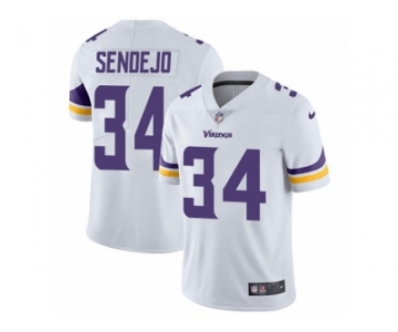 Men's Nike Minnesota Vikings #34 Andrew Sendejo Vapor Untouchable Limited White NFL Jersey