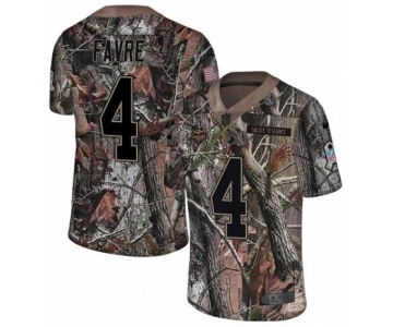 Men's Nike Minnesota Vikings #4 Brett Favre Camo Rush Realtree Limited NFL Jersey