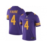 Men's Nike Minnesota Vikings #4 Brett Favre Limited Purple Rush NFL Jersey