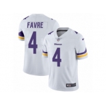 Men's Nike Minnesota Vikings #4 Brett Favre Vapor Untouchable Limited White NFL Jersey