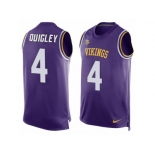 Men's Nike Minnesota Vikings #4 Ryan Quigley Limited Purple Player Name & Number Tank Top NFL Jersey