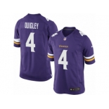 Men's Nike Minnesota Vikings #4 Ryan Quigley Limited Purple Team Color NFL Jersey